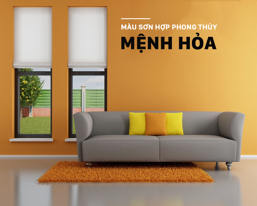 Màu sơn hợp phong thủy người mệnh Hỏa - Queen Paint